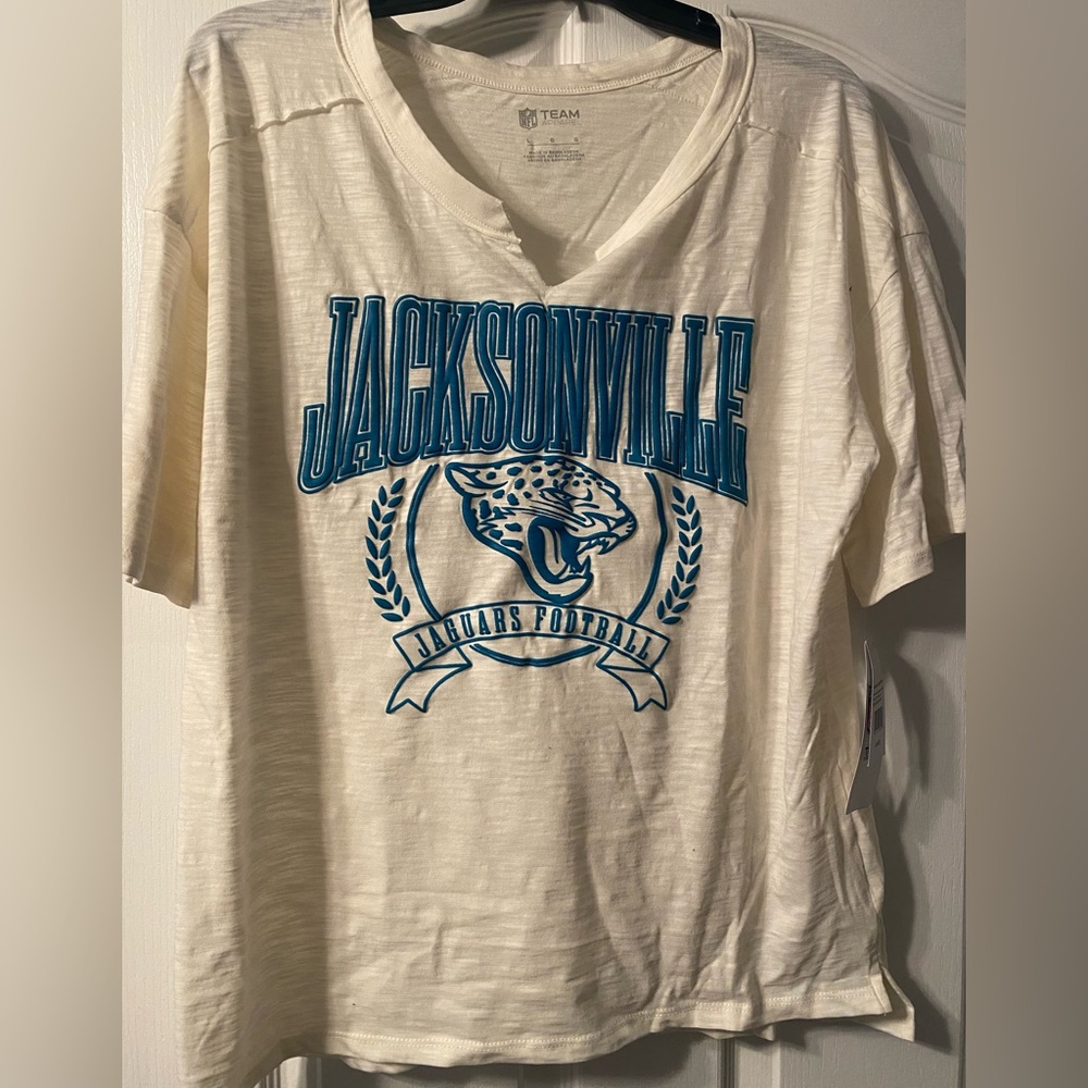 NFL Team Apparel Jacksonville Jaguars Cream Shirt